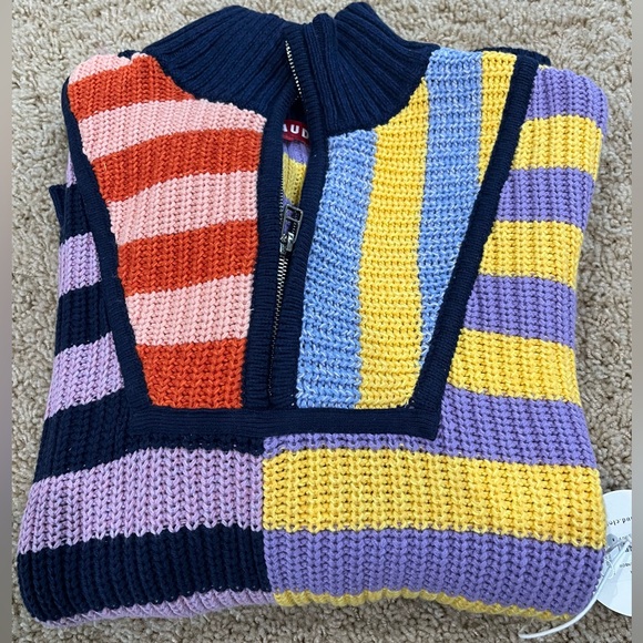 💜NWT STAUD striped Hampton sweater💜 - Picture 4 of 12
